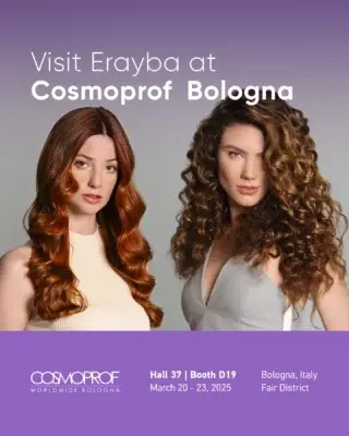 🌟 Visit Erayba at Cosmoprof Worldwide Bologna 2025! 
.
We’re excited to share that Erayba will be part of @cosmoprofworldwide from March 20-23, 2025!
.
✨ Explore our latest products and the innovative GAMMA 360º Full Salon Color Service.
📍 Find us at booth D19, hall 37 — we can’t wait to welcome you in Bologna! 
.
Erayba/
THINK HAIR THINK BEAUTY.
.
.
#Erayba #ThinkHairThinkBeauty #CosmoprofBologna #Cosmoprof2025 #BeautyIndustry #HairCosmetics #Bologna